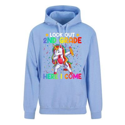 Look Out Second Grade Here I Come Unicorn Dabbing 2Nd Grader Cool Gift Unisex Surf Hoodie