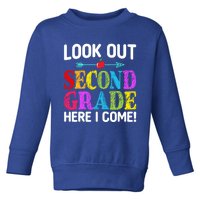 Look Out Second Grade Here I Come First Day Back To School Gift Toddler Sweatshirt