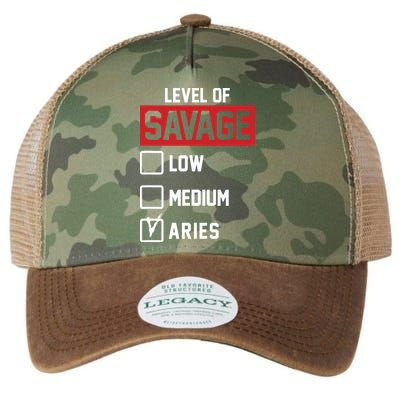 Level Of Savage Low Medium Aries Legacy Tie Dye Trucker Hat