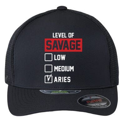 Level Of Savage Low Medium Aries Flexfit Unipanel Trucker Cap
