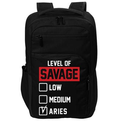 Level Of Savage Low Medium Aries Impact Tech Backpack
