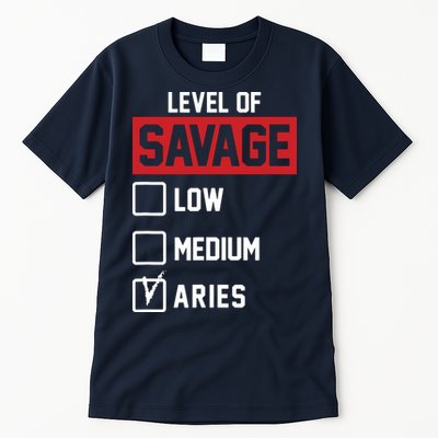 Level Of Savage Low Medium Aries Tall T-Shirt