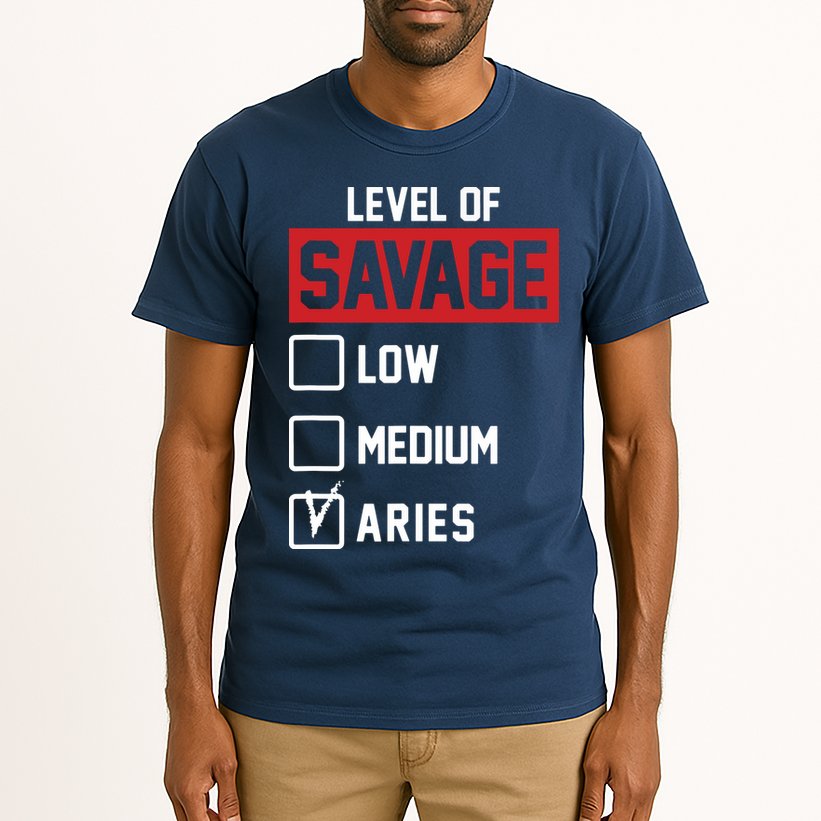 Level Of Savage Low Medium Aries Tall T-Shirt