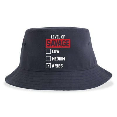 Level Of Savage Low Medium Aries Sustainable Bucket Hat
