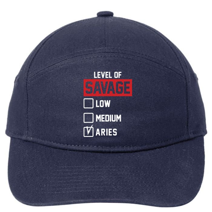 Level Of Savage Low Medium Aries 7-Panel Snapback Hat