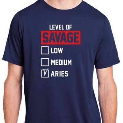 Level Of Savage Low Medium Aries Adult ChromaSoft Performance T-Shirt