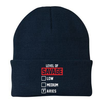 Level Of Savage Low Medium Aries Beanie
