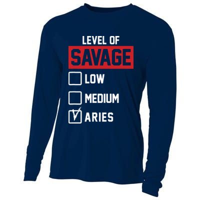 Level Of Savage Low Medium Aries Cooling Performance Long Sleeve Crew