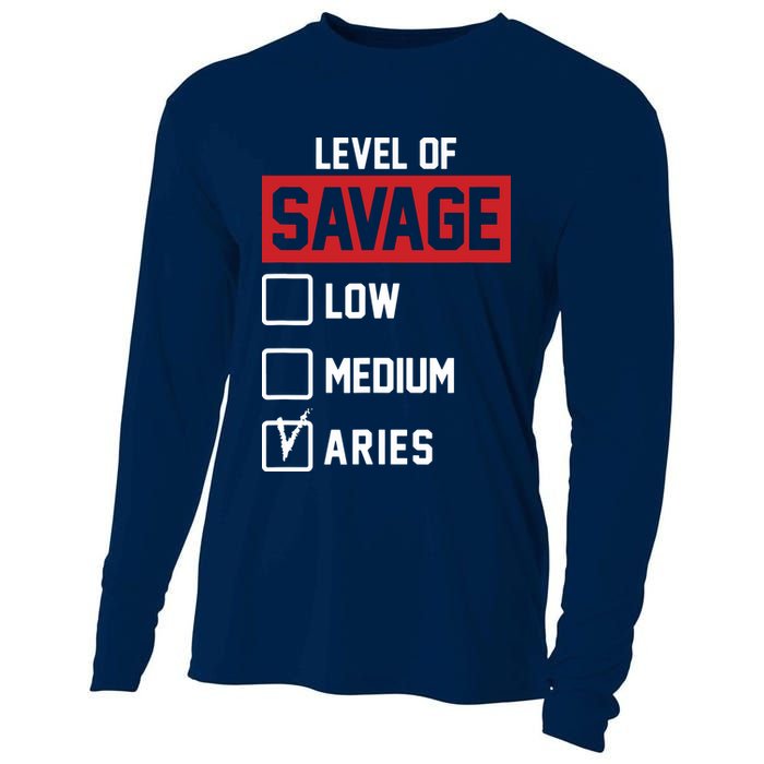 Level Of Savage Low Medium Aries Cooling Performance Long Sleeve Crew