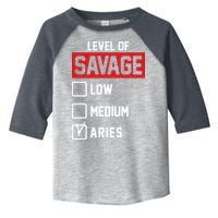 Level Of Savage Low Medium Aries Toddler Fine Jersey T-Shirt