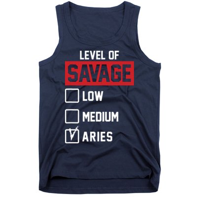 Level Of Savage Low Medium Aries Tank Top