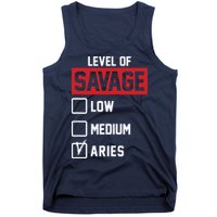 Level Of Savage Low Medium Aries Tank Top