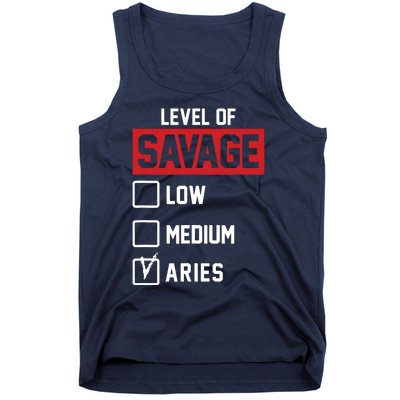 Level Of Savage Low Medium Aries Tank Top