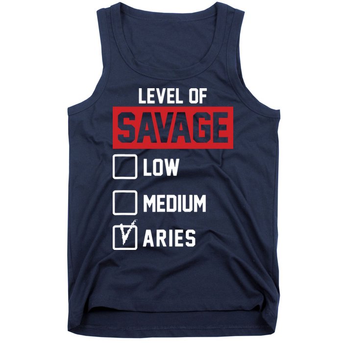 Level Of Savage Low Medium Aries Tank Top