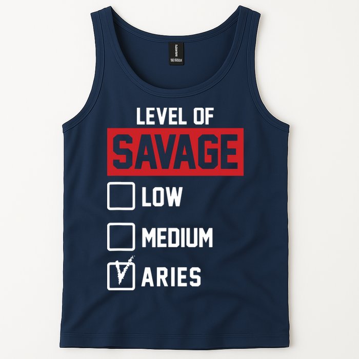 Level Of Savage Low Medium Aries Tank Top