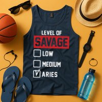 Level Of Savage Low Medium Aries Tank Top