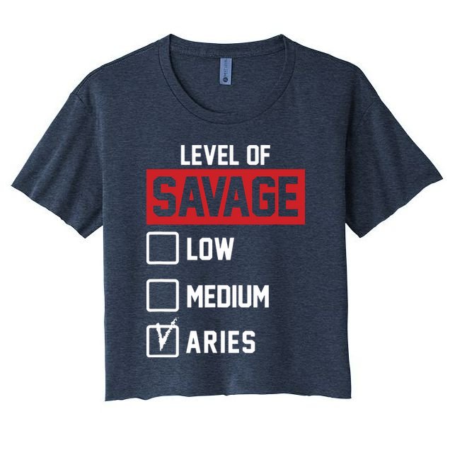 Level Of Savage Low Medium Aries Crop Top