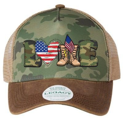 Love Our Soldiers, US Troops Legacy Tie Dye Trucker Hat