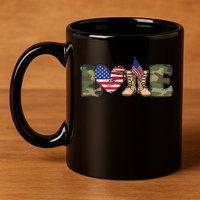Love Our Soldiers, US Troops 11oz C Handle Ceramic Mug
