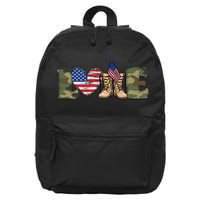 Love Our Soldiers, US Troops 16 in Basic Backpack