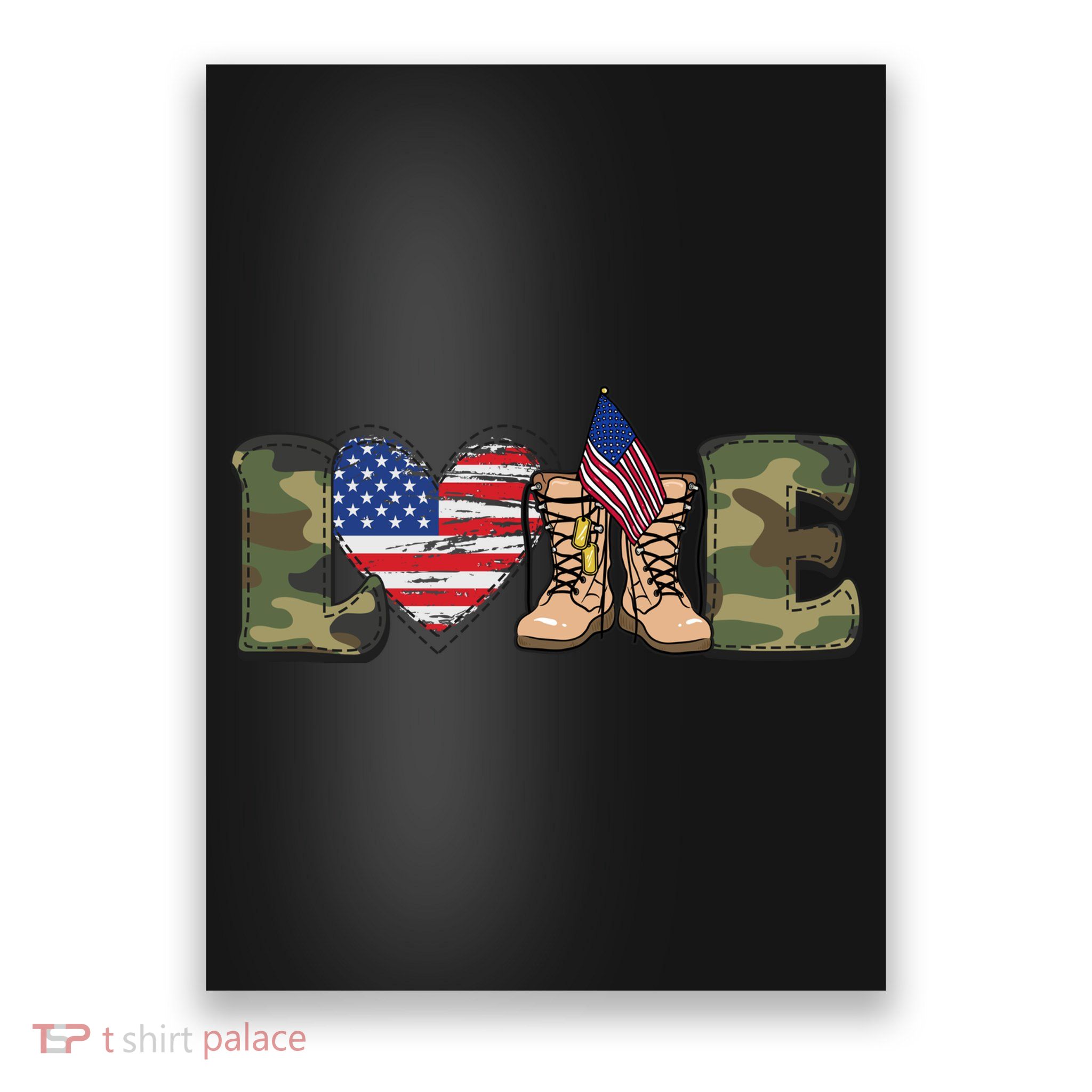 Love Our Soldiers, US Troops Poster