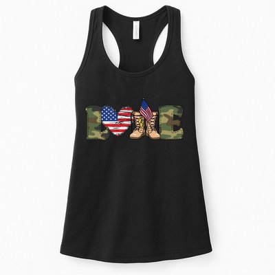 Love Our Soldiers, US Troops Womens Tank Top