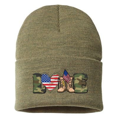 Love Our Soldiers, US Troops Sustainable Knit Beanie