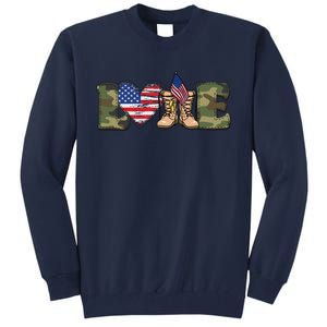 Love Our Soldiers, US Troops Tall Sweatshirt