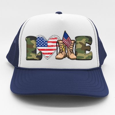 Love Our Soldiers, US Troops Trucker Hat