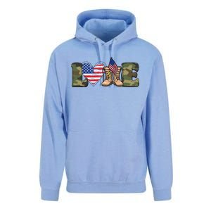 Love Our Soldiers, US Troops Unisex Surf Hoodie