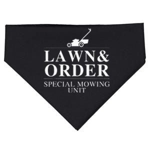 Lawn & Order Special Mowing Unit Funny Dad Joke USA-Made Doggie Bandana