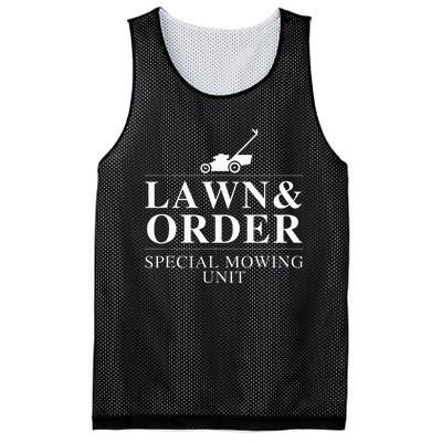 Lawn & Order Special Mowing Unit Funny Dad Joke Mesh Reversible Basketball Jersey Tank