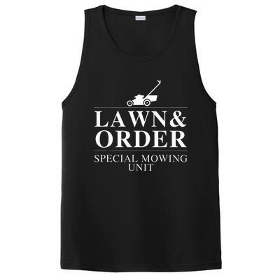 Lawn & Order Special Mowing Unit Funny Dad Joke PosiCharge Competitor Tank