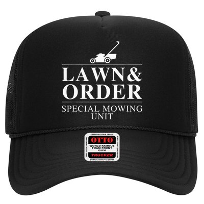 Lawn & Order Special Mowing Unit Funny Dad Joke Trucker Hat