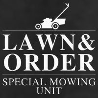 Lawn & Order Special Mowing Unit Funny Dad Joke Golf Towel