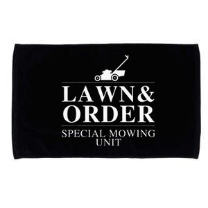 Lawn & Order Special Mowing Unit Funny Dad Joke Microfiber Hand Towel