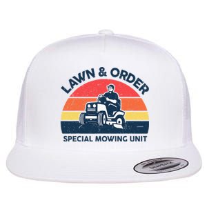 Lawn Order Special Mowing Unit Gardening Dad Father Day Gift Flat Bill Trucker Hat