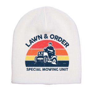 Lawn Order Special Mowing Unit Gardening Dad Father Day Gift Short Acrylic Beanie