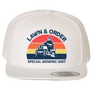 Lawn Order Special Mowing Unit Gardening Dad Father Day Gift Wool Snapback Cap