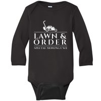 Lawn & Order Special Mowing Unit Gardening Lawn Mower Baby Long Sleeve Bodysuit