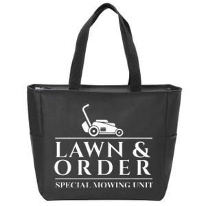 Lawn & Order Special Mowing Unit Gardening Lawn Mower Zip Tote Bag