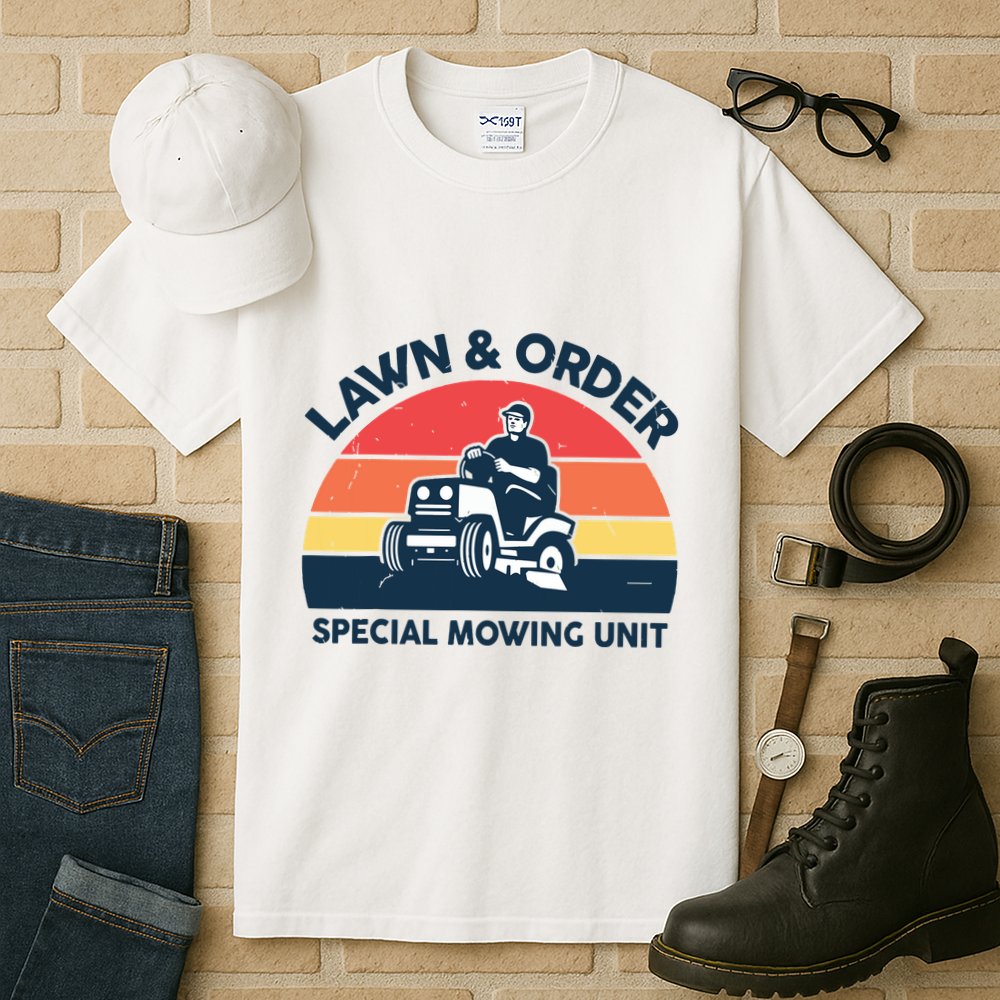 Lawn Order Special Mowing Unit Funny Mower Gardening Dad Tall T-Shirt