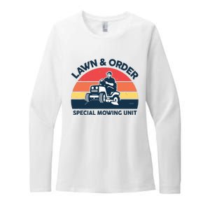 Lawn Order Special Mowing Unit Funny Mower Gardening Dad Womens CVC Long Sleeve Shirt