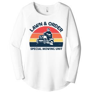 Lawn Order Special Mowing Unit Funny Mower Gardening Dad Women's Perfect Tri Tunic Long Sleeve Shirt