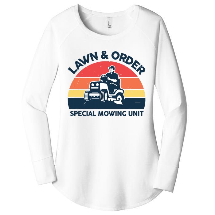 Lawn Order Special Mowing Unit Funny Mower Gardening Dad Women's Perfect Tri Tunic Long Sleeve Shirt