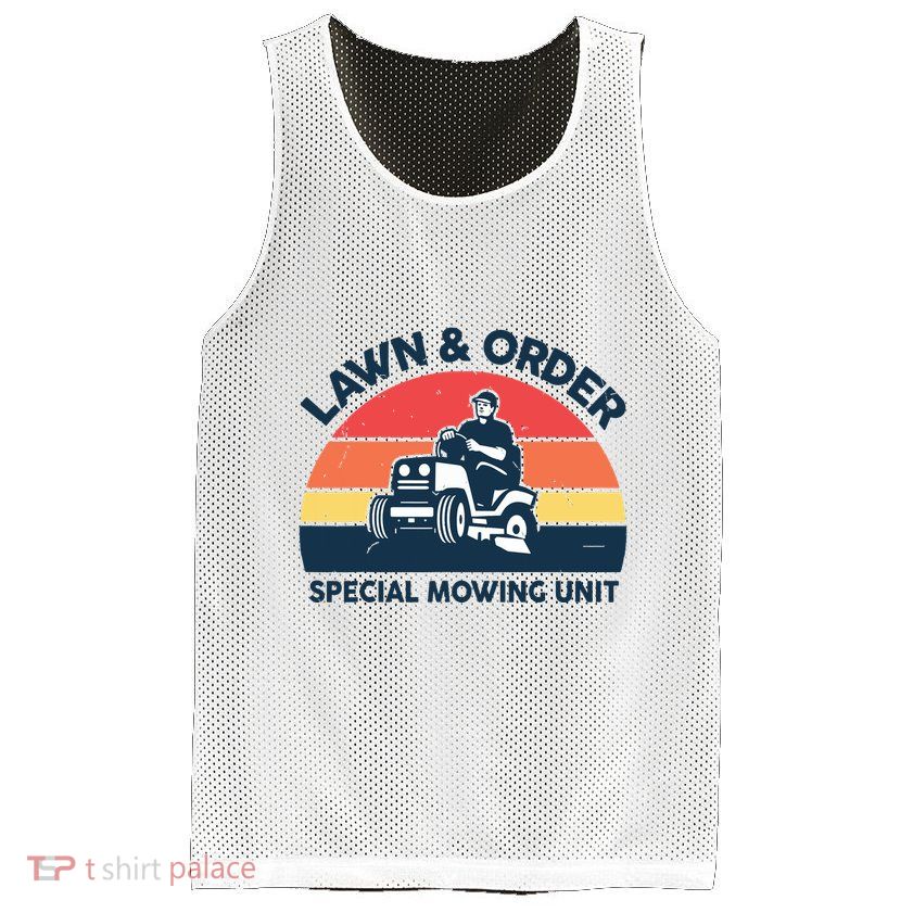 Lawn Order Special Mowing Unit Funny Mower Gardening Dad Mesh Reversible Basketball Jersey Tank