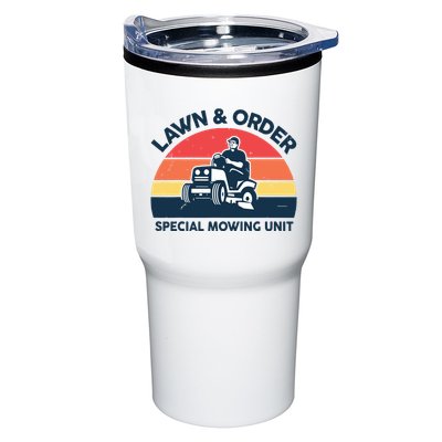 Lawn Order Special Mowing Unit Funny Mower Gardening Dad Tumbler