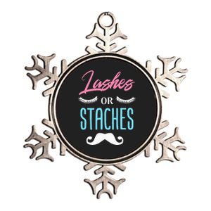 Lashes Or Staches Gender Reveal Party Supplies Metallic Star Ornament