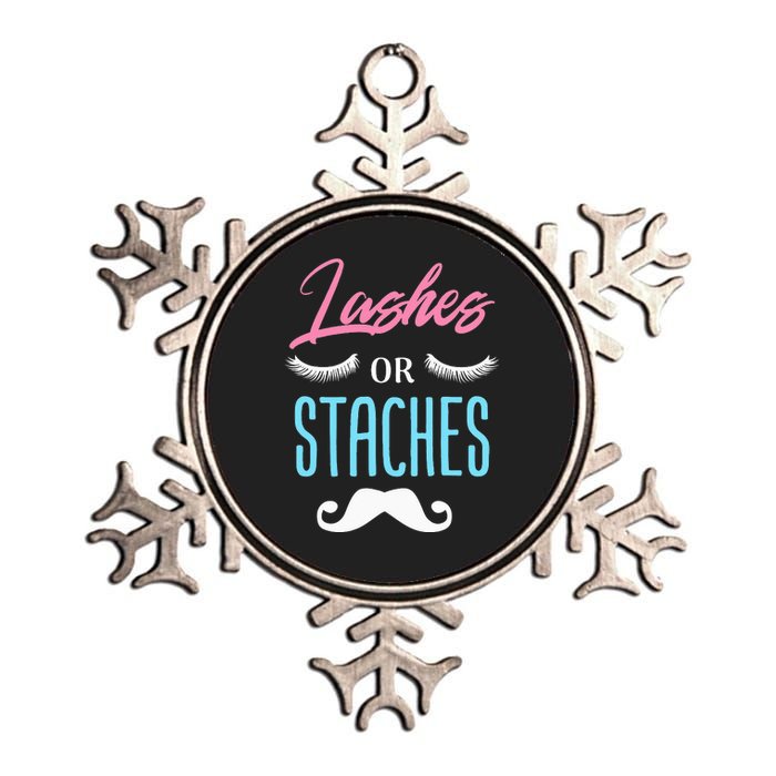 Lashes Or Staches Gender Reveal Party Supplies Metallic Star Ornament