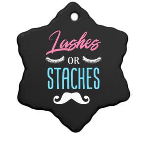 Lashes Or Staches Gender Reveal Party Supplies Ceramic Star Ornament